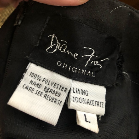 Designer one off long black dress with hand sewn gold beads - Picture 1 of 12